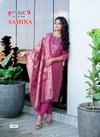 Samina Vol 1 by Mystic 9 Rayon Roman Silk Kurti With Bottom Dupatta Exporters In India